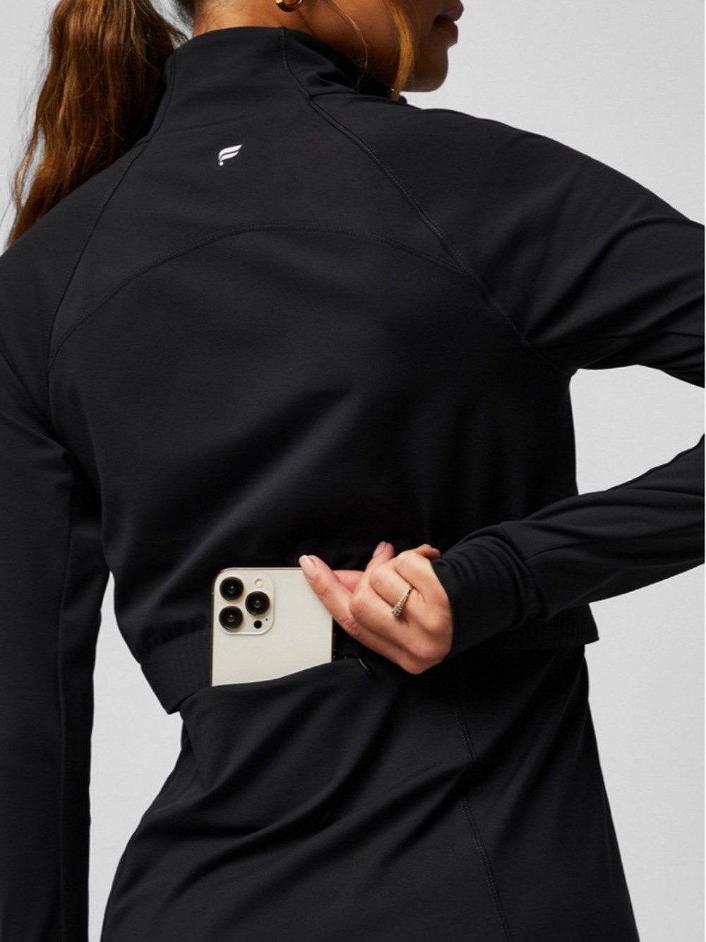 NWT Fabletics Black Trinity Performance Jacket Size Medium - Picture 2 of 8